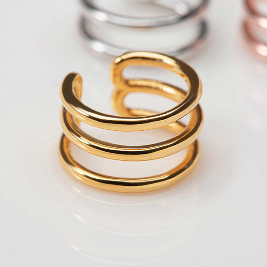 925 silver 3ring ear cuff